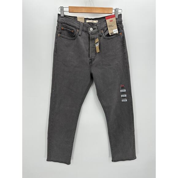 Levi's Womens Jeans 29 NWT Gray Cosmic Comet Wedgie Straight Fit Denim Cropped - Picture 1 of 9
